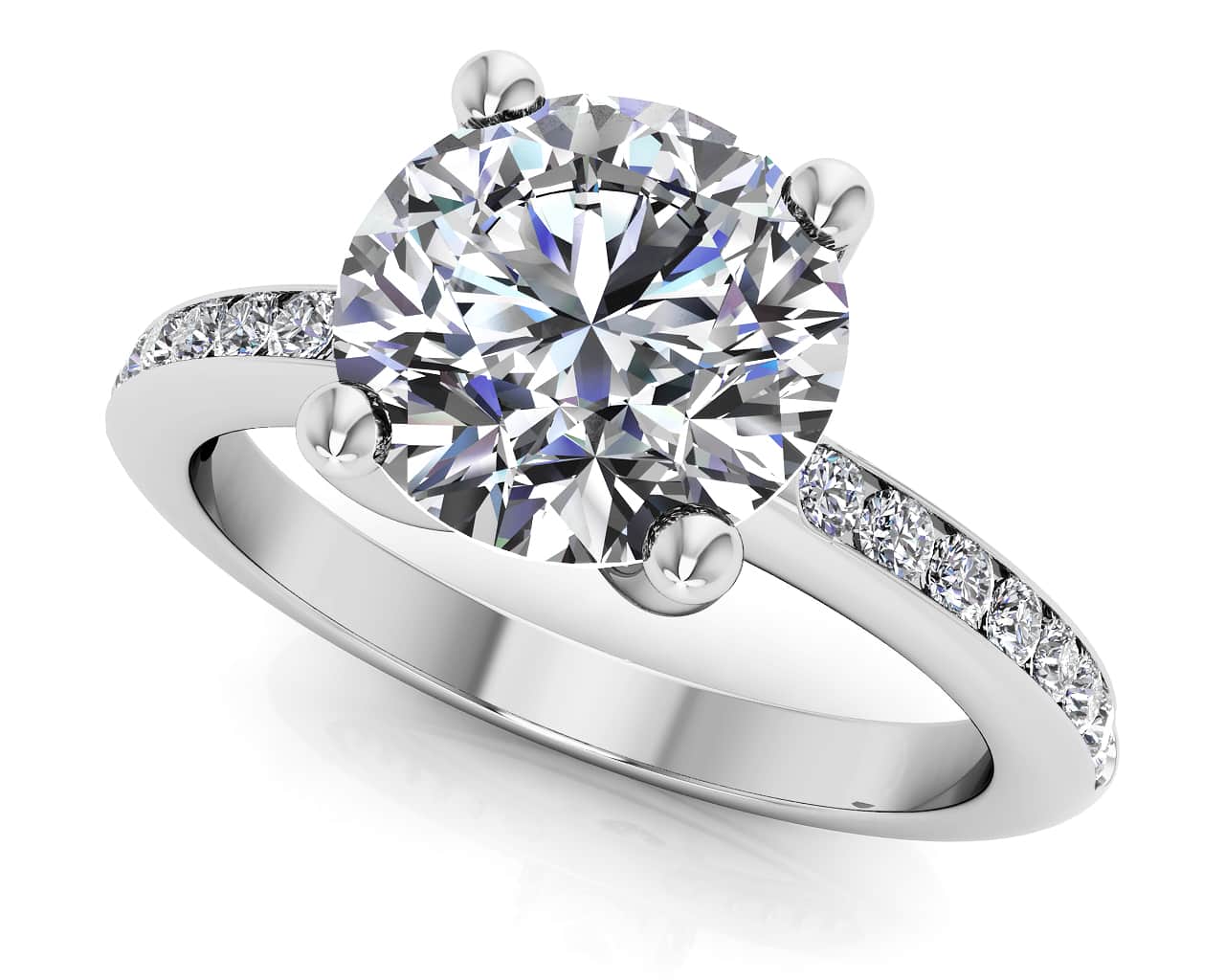 A Dream Come True Engagement Diamond Ring Diamond with 1.21 ct. (1.00 ct. center diamond) - Luxury Time NYC